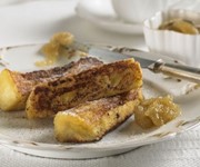 Apple butter and cinnamon custard toasts recipe